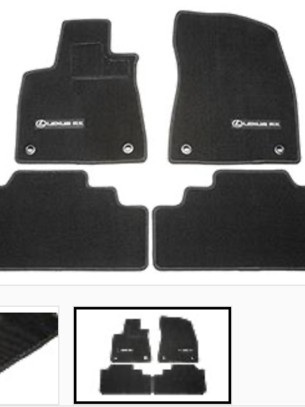 LEXUS RX Black Car Floor Mats - 4 Piece Set plus trunk mat